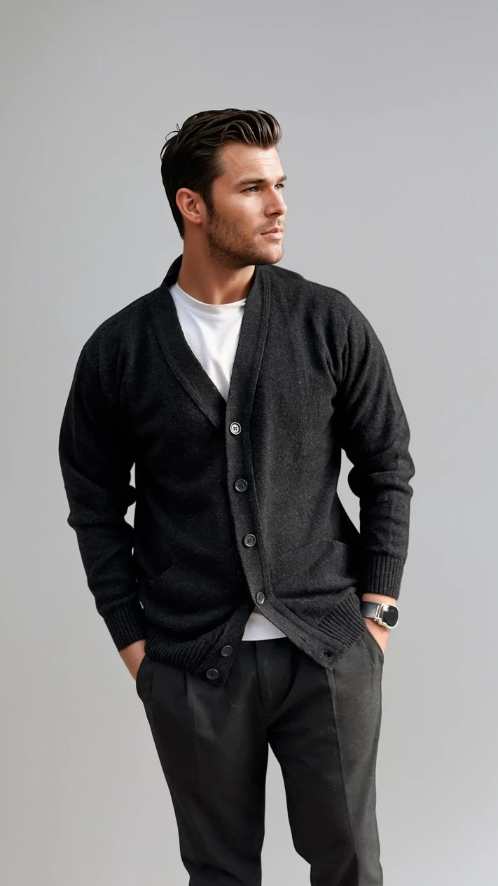 Ανδρική Πλεκτή Ζακέτα V MFG