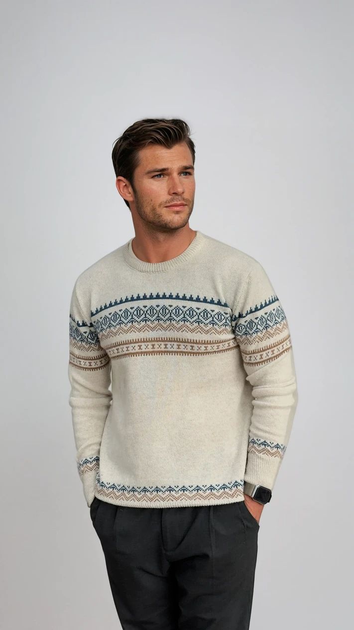 Ανδρική Πλεκτή Μπλούζα Pattern MFG