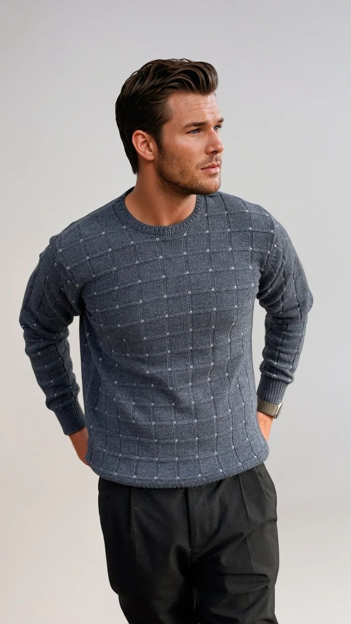 Ανδρική Πλεκτή Μπλούζα Pattern MFG