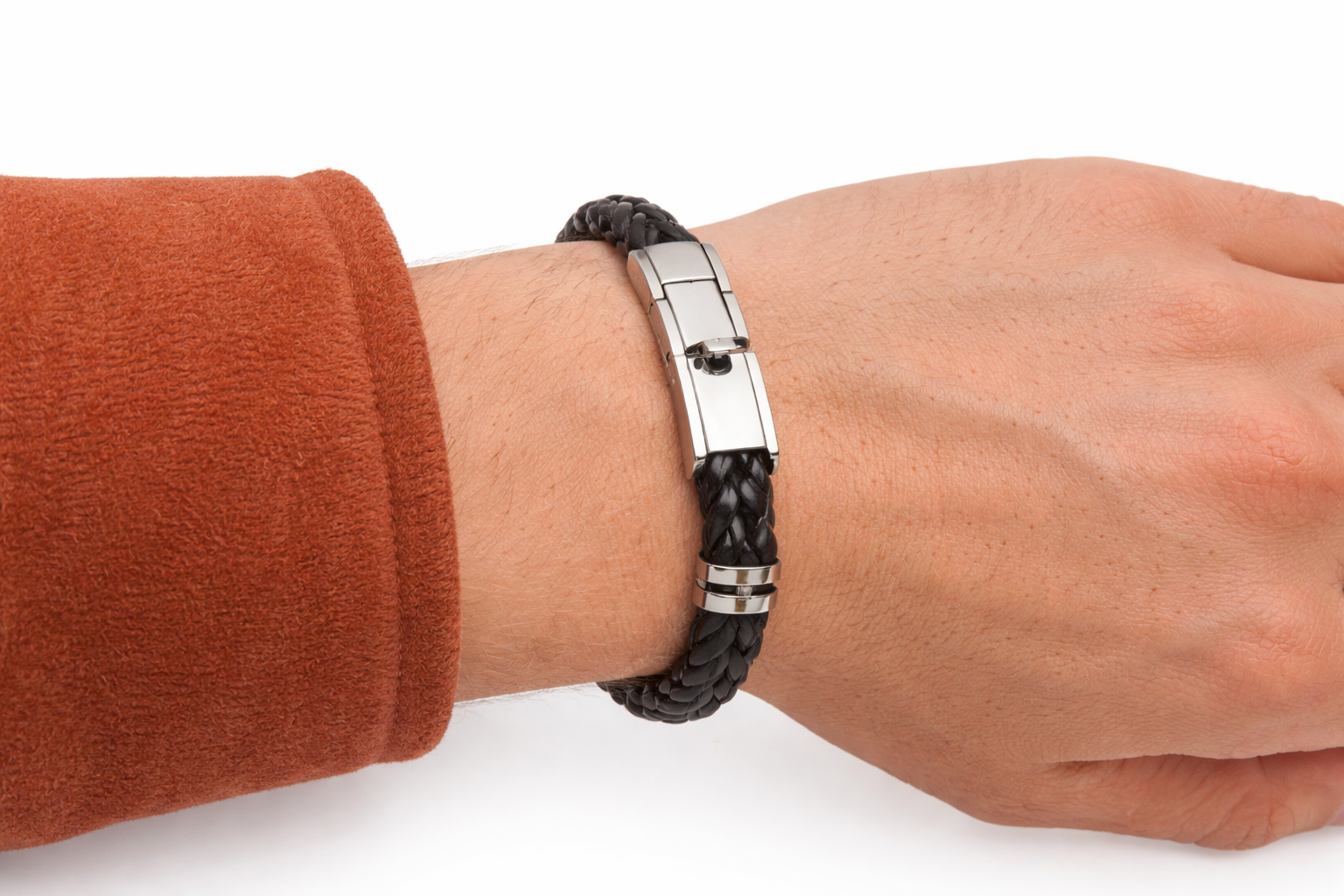 Ανδρικό Βραχιόλι Δερμάτινο Metalic MFG