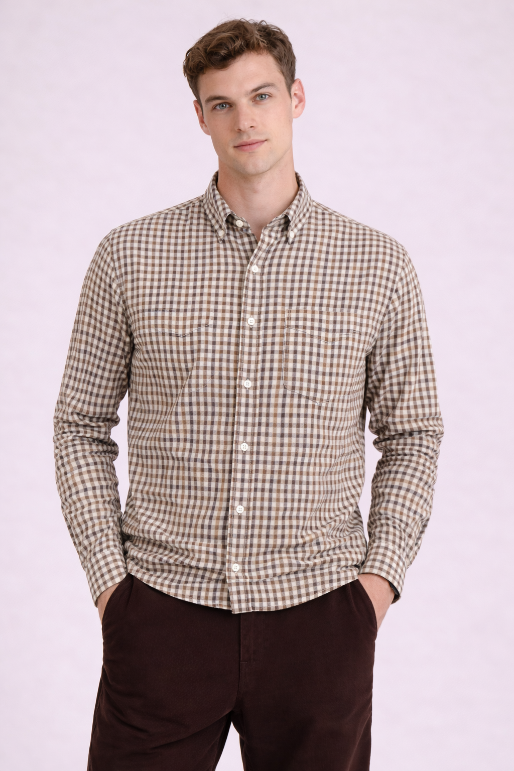 Ανδρικό Πουκάμισο Καρό Simple MFG