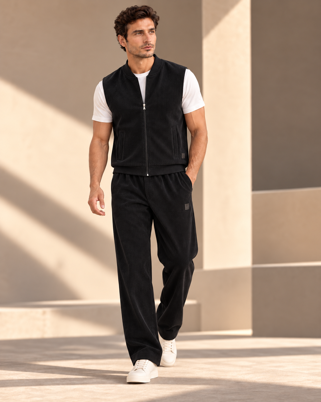 Ανδρικό Cottle Set Αμάνικο Μπουφαν & Παντελόνα MFG