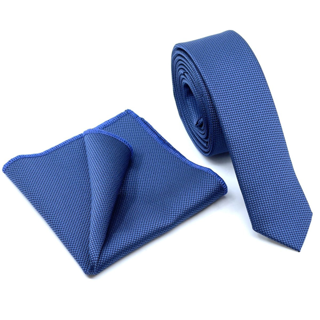 Άνδρικη Oxford Γραβάτα Μαντιλάκι Deep Blue Legend