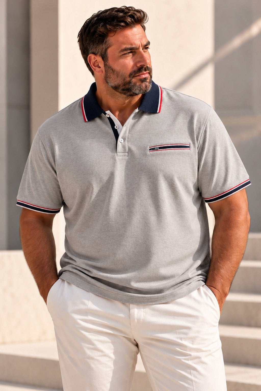 Ανδρικό Polo Μπλουζάκι Pocket Bigsize MFG