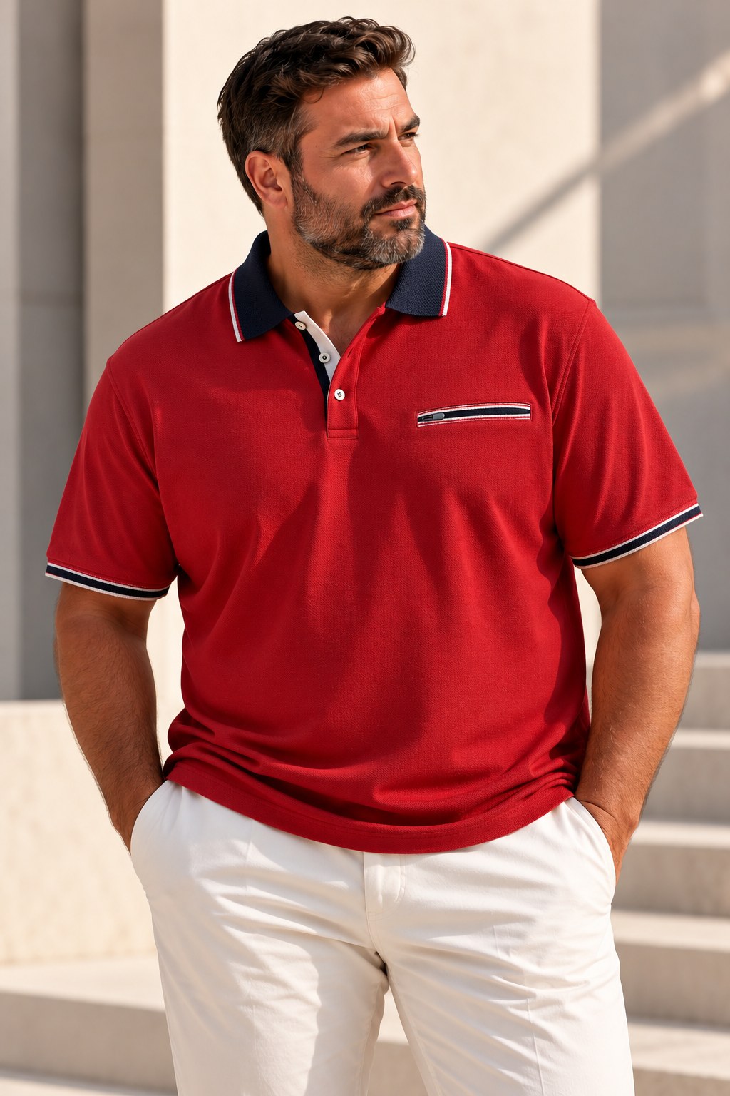 Ανδρικό Polo Μπλουζάκι Pocket Bigsize MFG