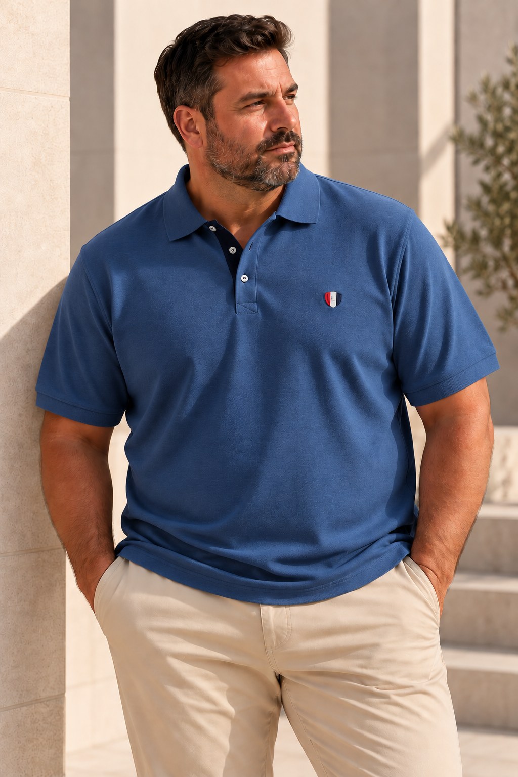 Ανδρικό Polo Μπλουζάκι 3 Color Bigsize MFG