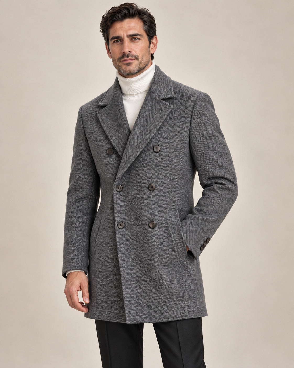Ανδρικό Παλτό Bone Wool MFG