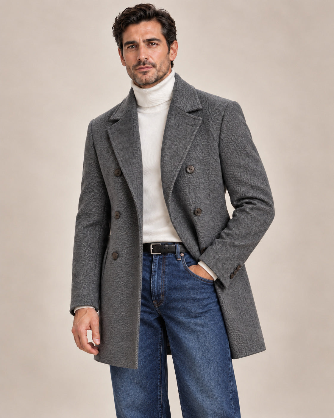 Ανδρικό Παλτό Bone Wool MFG