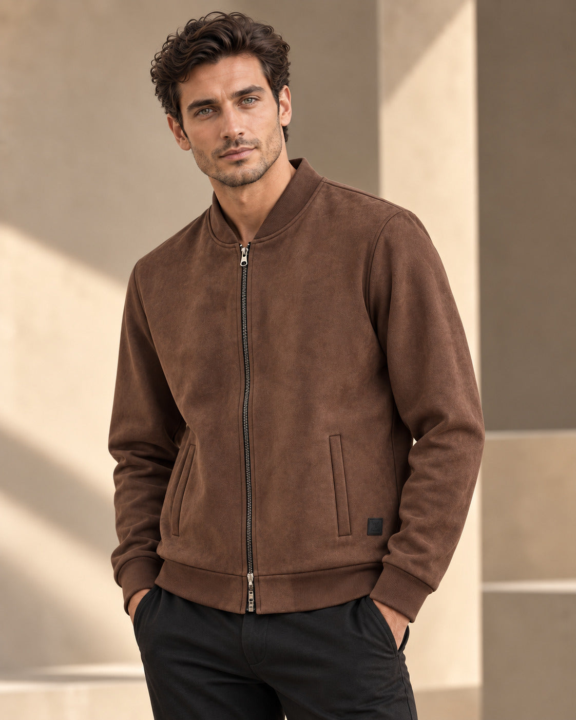 Ανδρική Ζακέτα Suede Elegant MFG