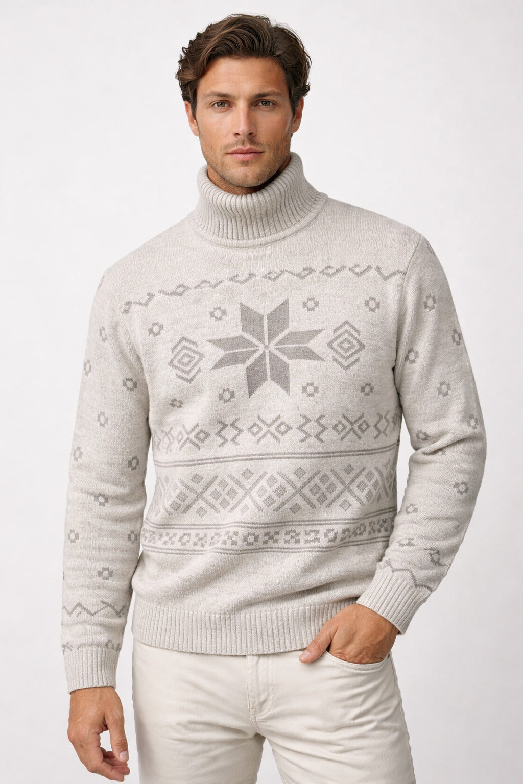 Ανδρική Πλέκτη Μπλούζα Ζιβάγκο Pattern MFG