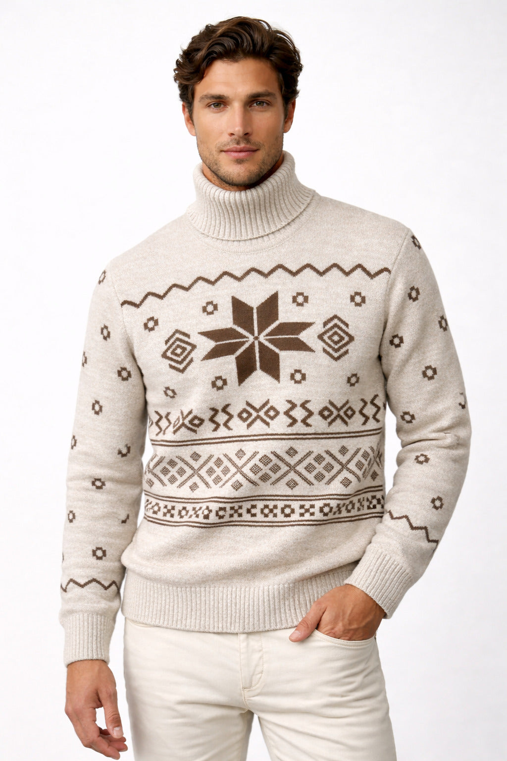 Ανδρική Πλέκτη Μπλούζα Ζιβάγκο Pattern MFG