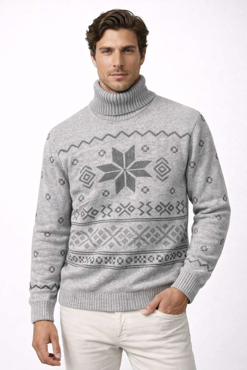 Ανδρική Πλέκτη Μπλούζα Ζιβάγκο Pattern MFG