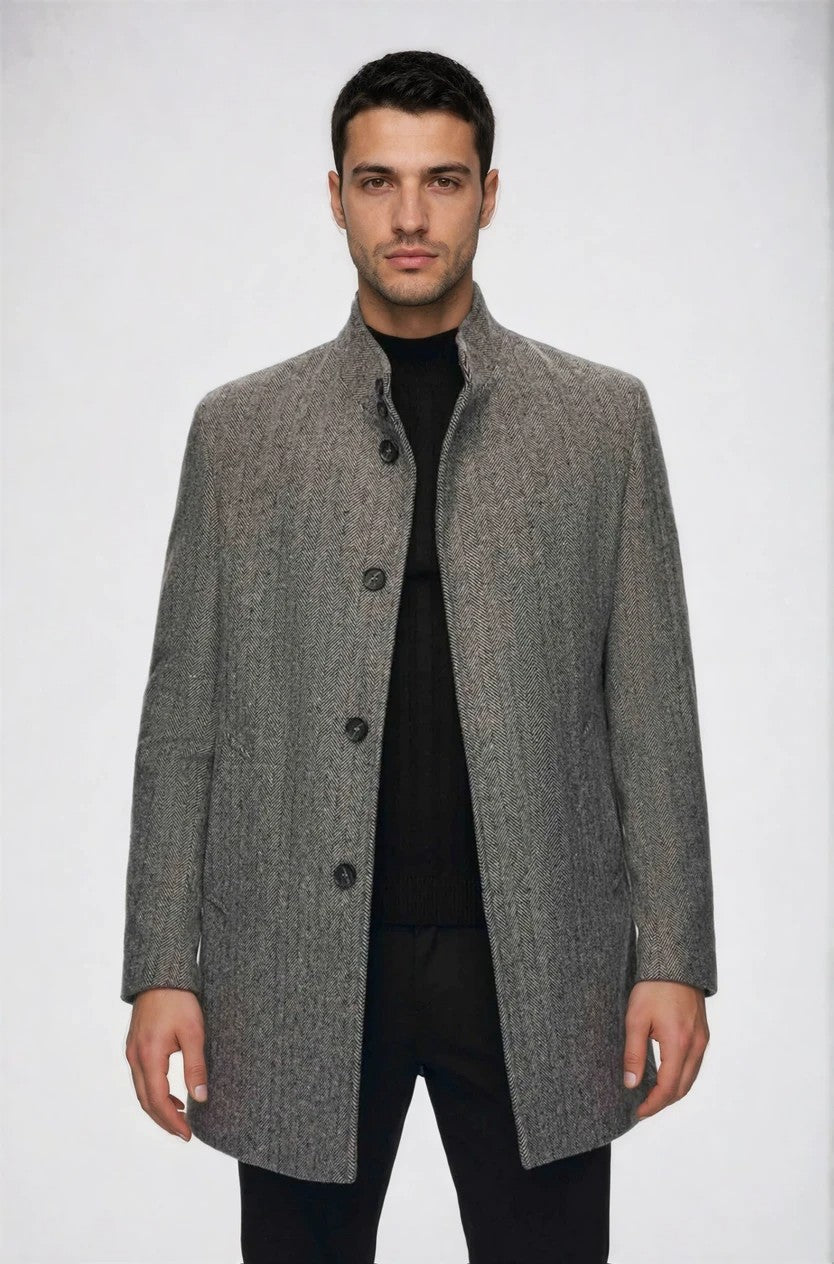 Ανδρικό Ημιπάλτο ψαροκόκκαλο Μαο MFG