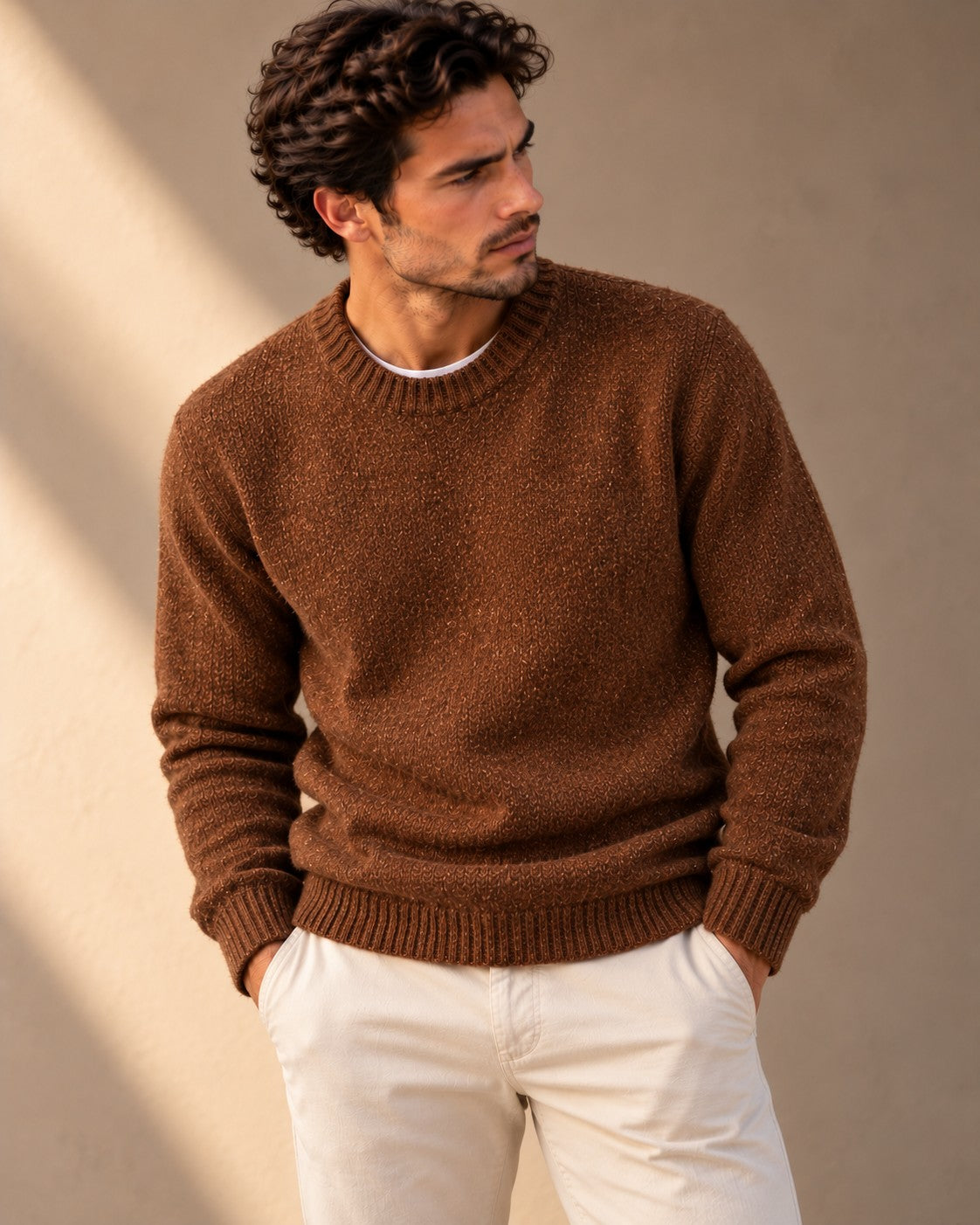 Ανδρική Πλεκτή Μπλούζα Wool Ζακάρ MFG