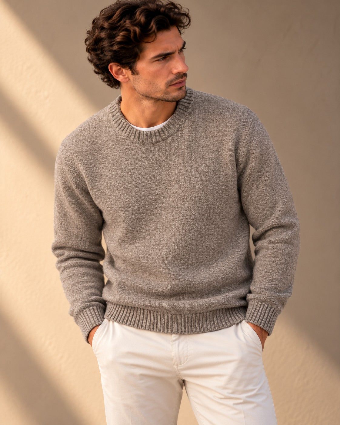 Ανδρική Πλεκτή Μπλούζα Wool Ζακάρ MFG